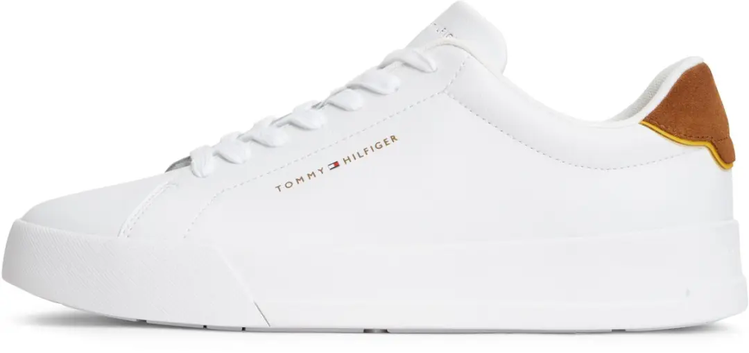 Tommy Hilfiger Herensneakers - Wit/Bruin - 43 - afbeelding 5 van 6