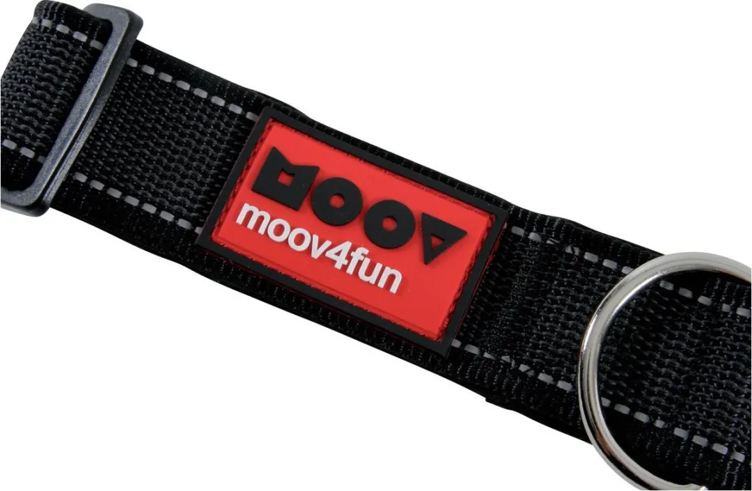 Zolux Moov Nylon Halsband - Zwart - Reflecterend 20mm