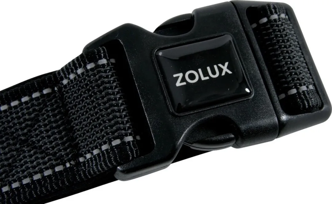 Zolux Moov Nylon Halsband - Zwart - Reflecterend 20mm