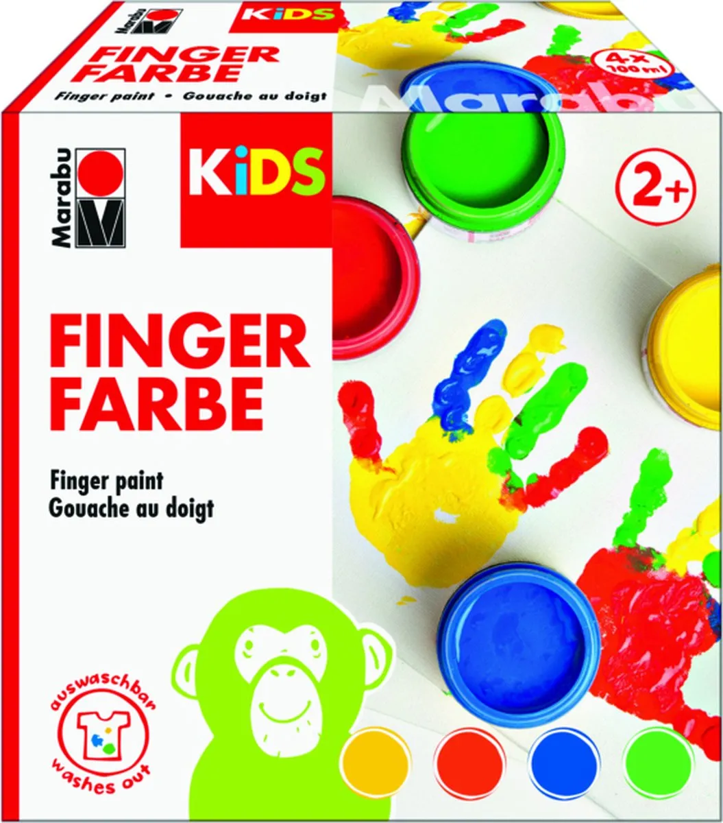 Marabu Kids Vingerverf - 4 Kleuren 100ml