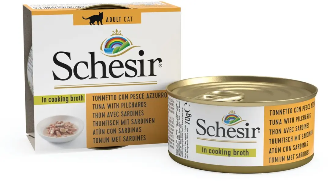 Schesir Tonijn & Sardines Kat Natvoer - 14 x 70g - afbeelding 5 van 6