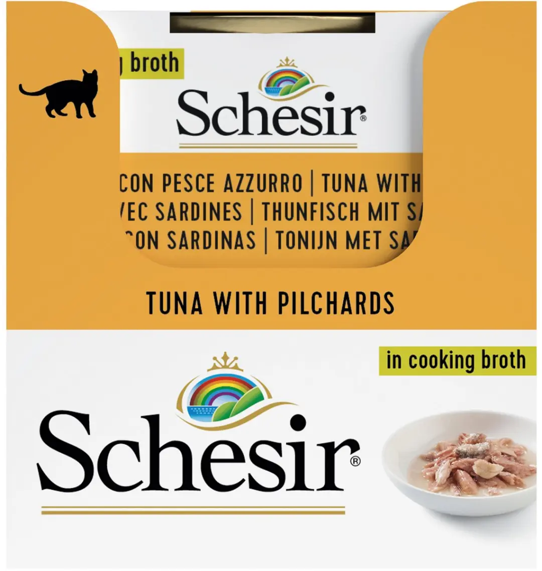 Schesir Tonijn & Sardines Kat Natvoer - 14 x 70g - afbeelding 6 van 6