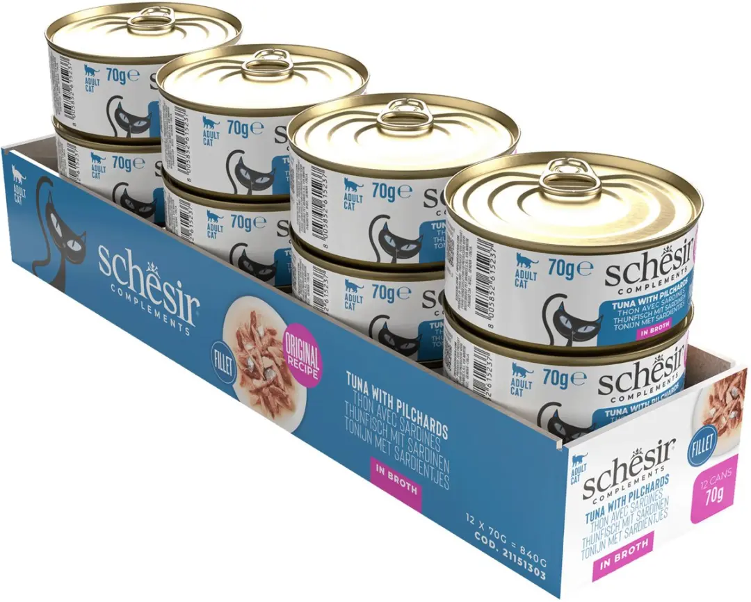 Schesir Tonijn & Sardines Kat Natvoer - 14 x 70g - afbeelding 2 van 6