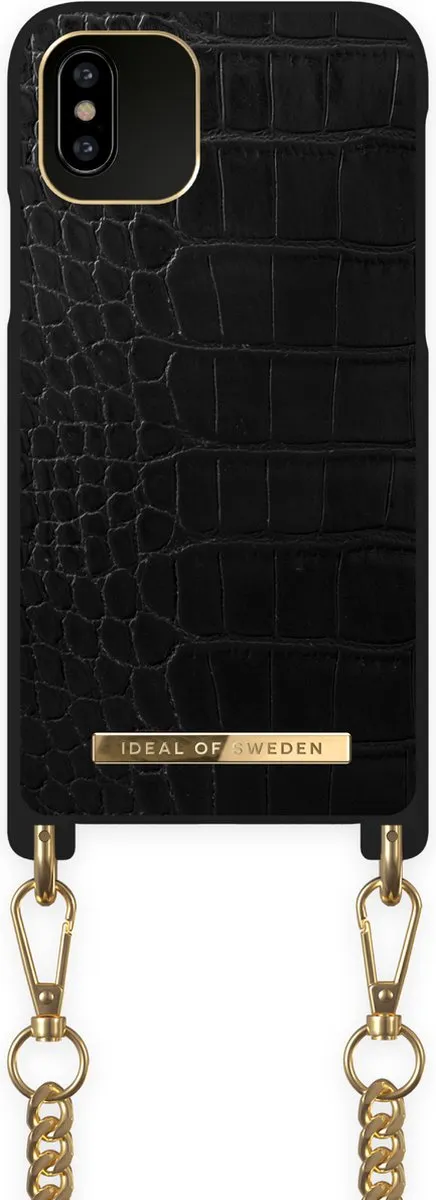 iDeal of Sweden iPhone Necklace Case Jet Black Croco