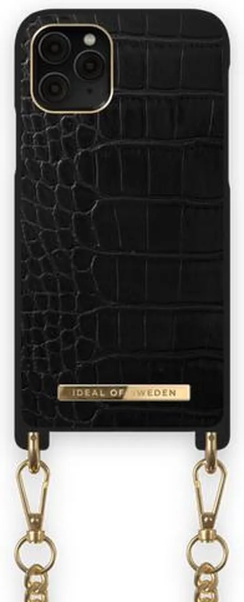 iDeal of Sweden iPhone Necklace Case Jet Black Croco - IDNCSS20-I1958-207 - afbeelding 4 van 6