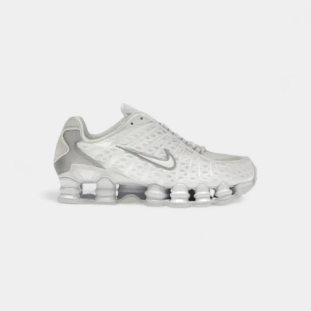 Nike Shox TL White Metallic Silver Max Orange (Women's)