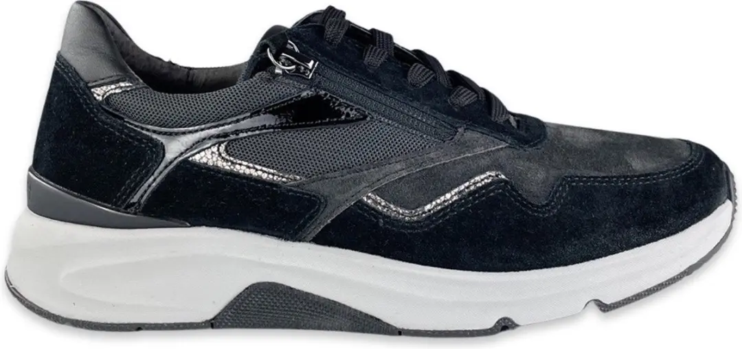 Gabor Rollingsoft Sneakers Dames - Zwart Suede - afbeelding 2 van 6