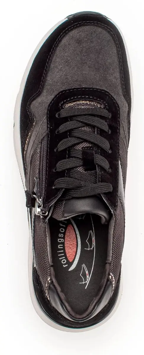 Gabor Rollingsoft Sneakers Dames - Zwart Suede - afbeelding 5 van 6