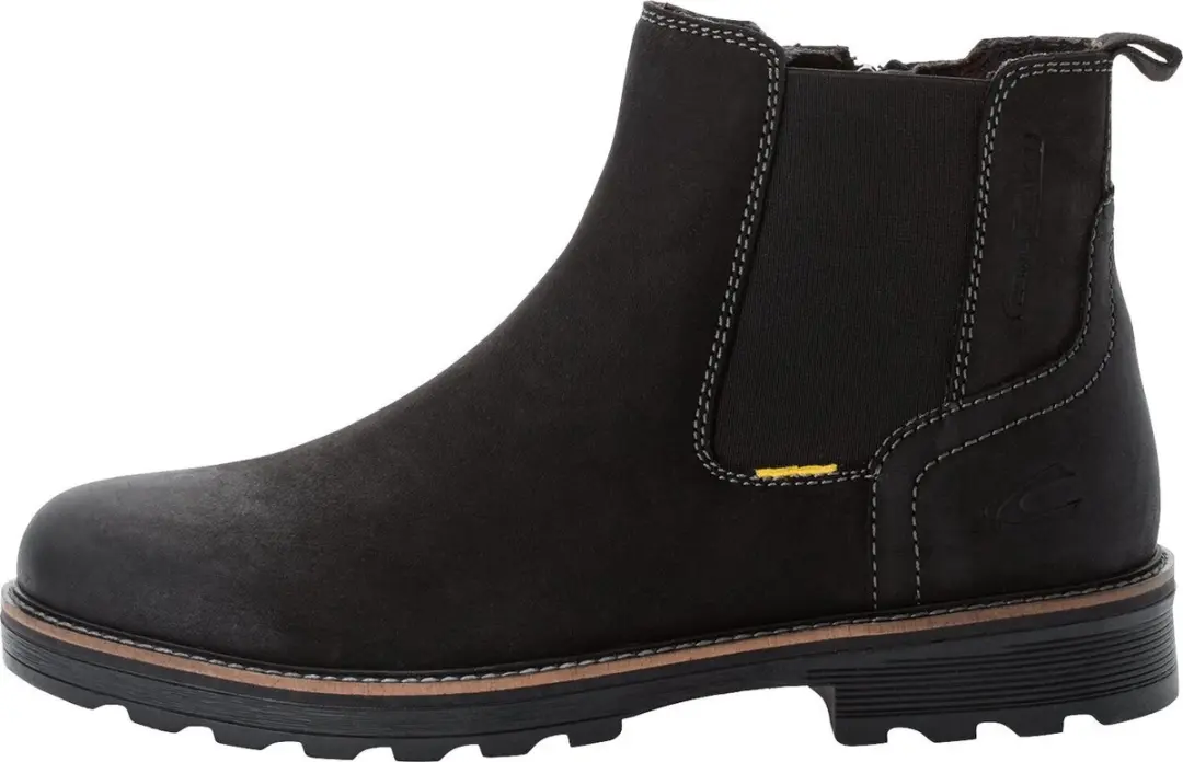 camel active FLOW Chelsea laars gemaakt van echt leer - Maat - Zwartmenswear-46