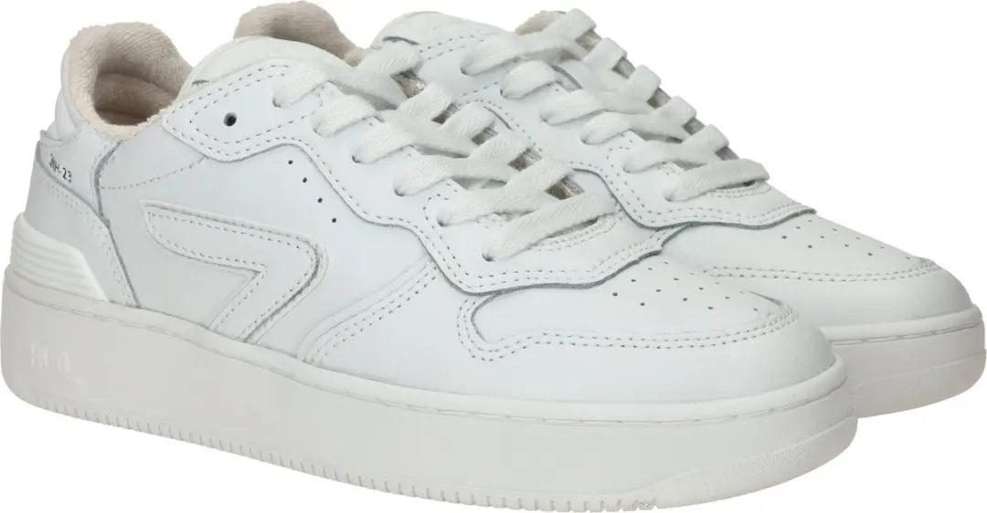 Hub Smash Lage Sneakers - Leer - Dames - Wit - Maat 40 - afbeelding 4 van 6
