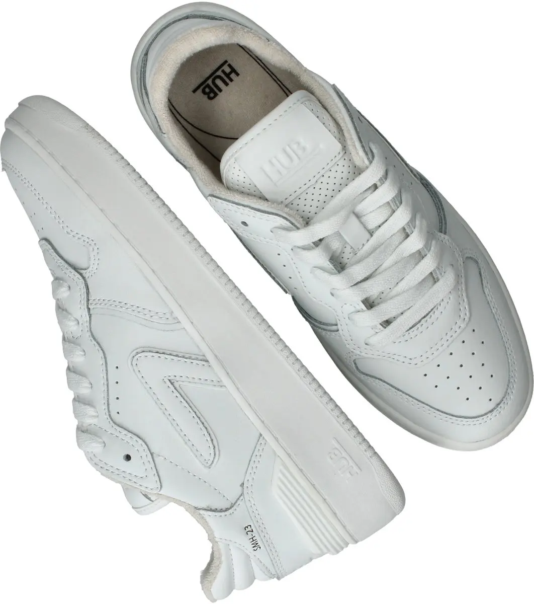 Hub Smash Lage Sneakers - Leer - Dames - Wit - Maat 40 - afbeelding 6 van 6