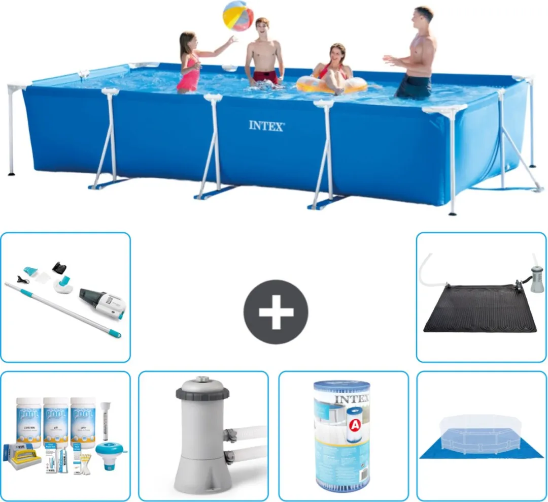 Intex Rechthoekig Frame Zwembad 450x220x84cm - Blauw - MPN 28273NP