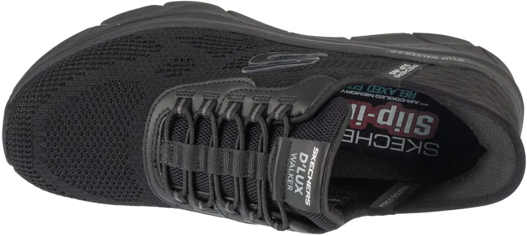 Skechers Slip-ins D'Lux Walker 2.0 Heren Sneakers - Zwart - afbeelding 3 van 5