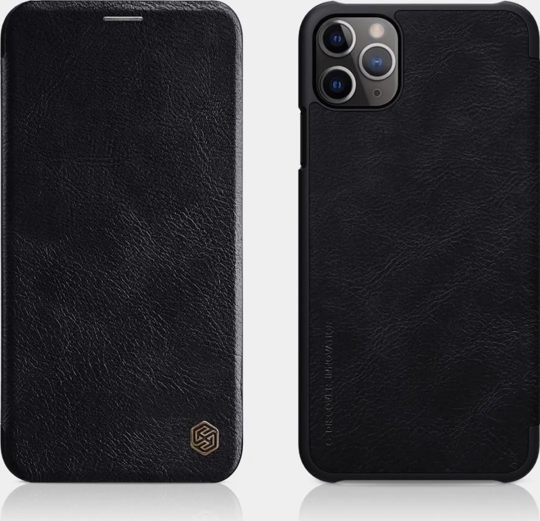 Nillkin Qin Leather Flip Cover iPhone 11 Pro - Zwart - afbeelding 4 van 6