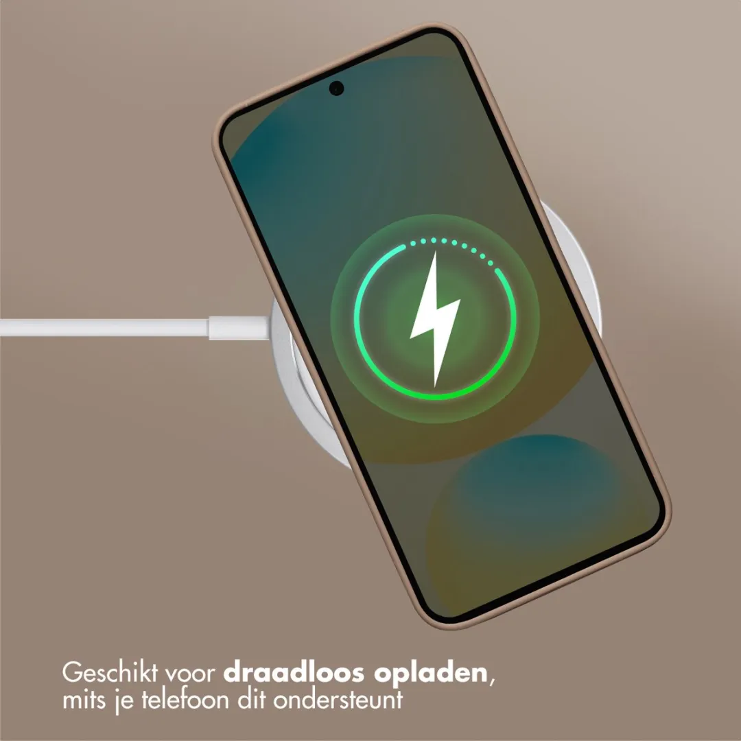 Accezz Hoesje Samsung Galaxy S25 FE - Lichtbruin MagSafe