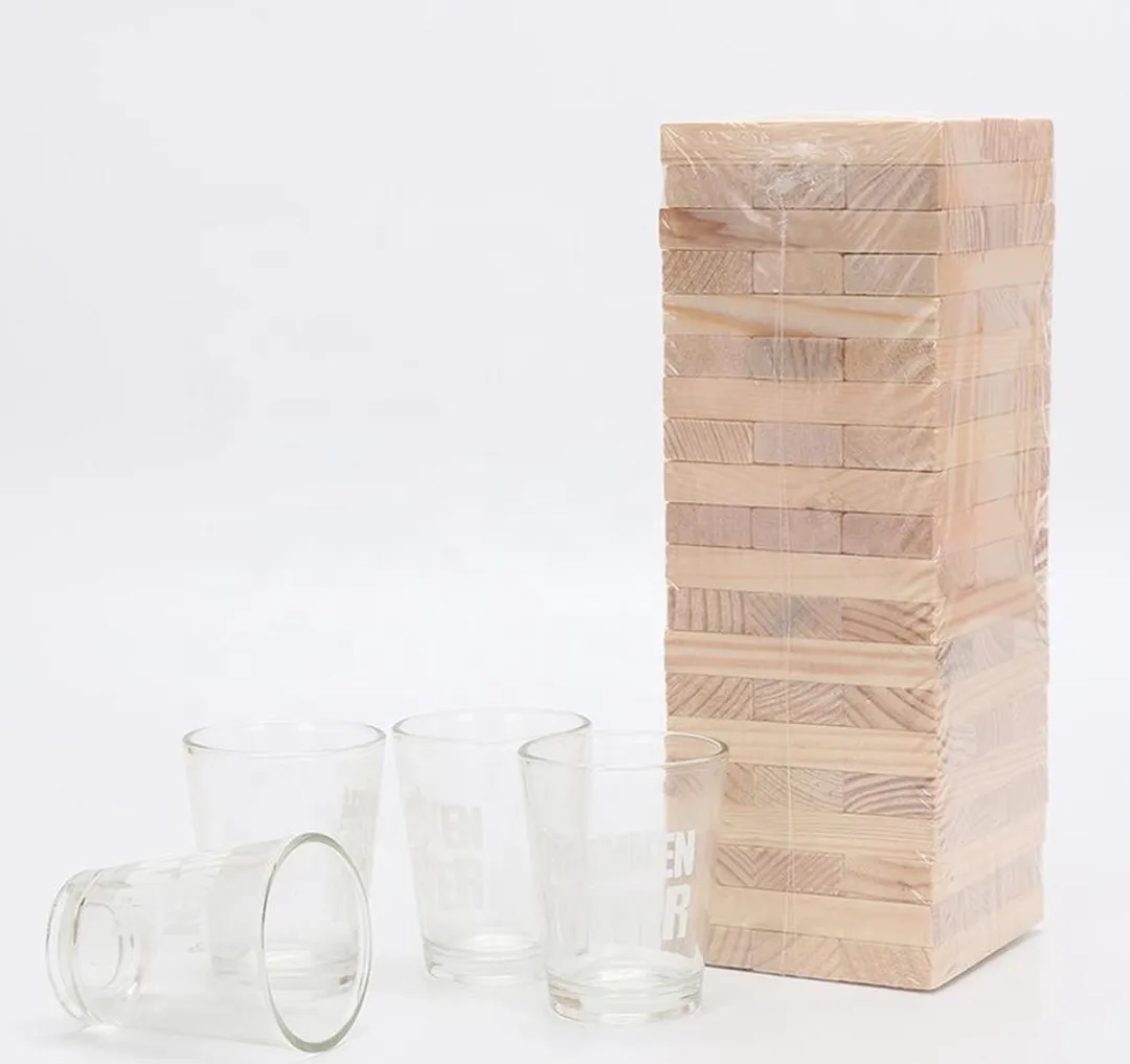 Lifetime Games Drunken Tower Jenga Shotspel HBL004 - 60 Stenen