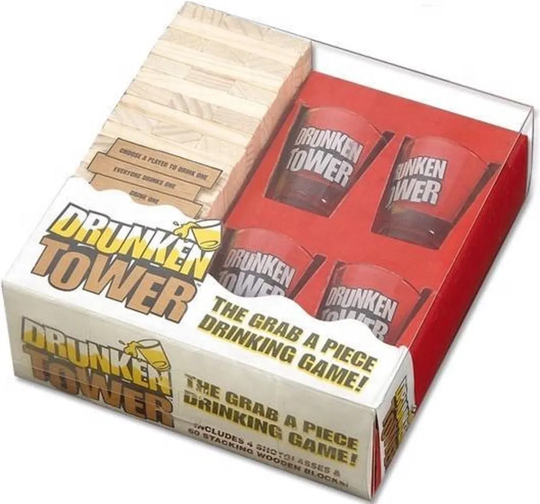 Lifetime Games Drunken Tower Jenga Shotspel HBL004 - 60 Stenen