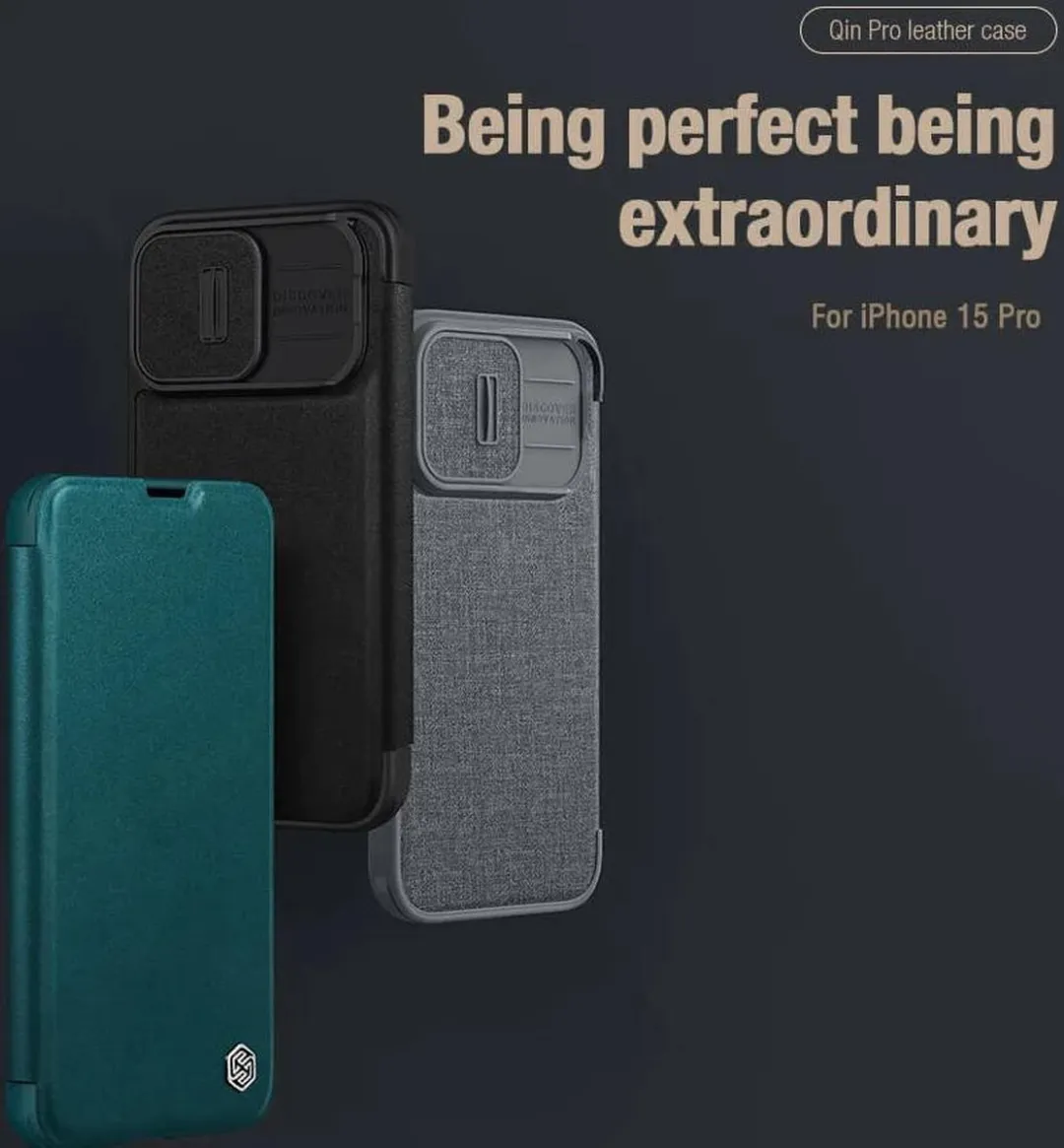 Nillkin CamShield Siliconen Hoesje iPhone 15 Pro Max - Zwart
