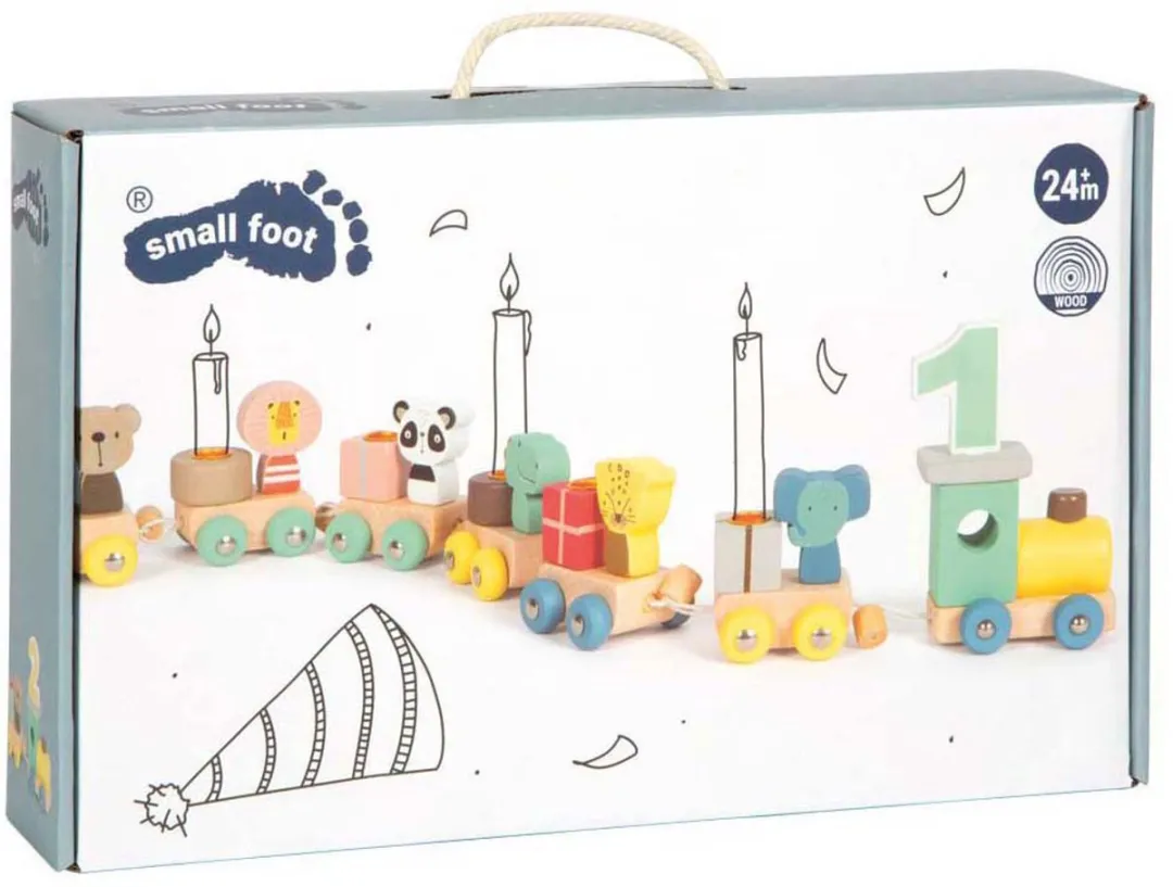 Small Foot Houten Verjaardagtrein 12626 - Multicolor