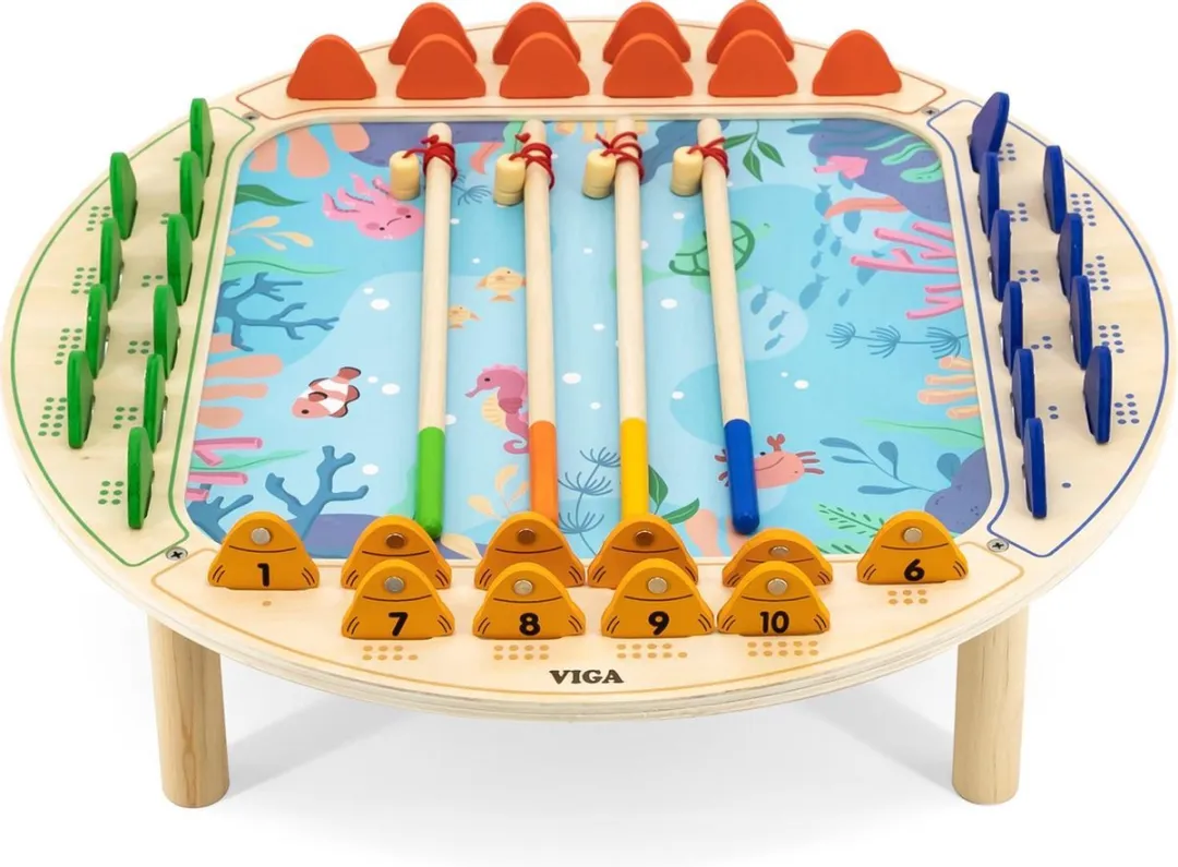 Viga Toys Visspel Junior 45x11cm - 45-delig