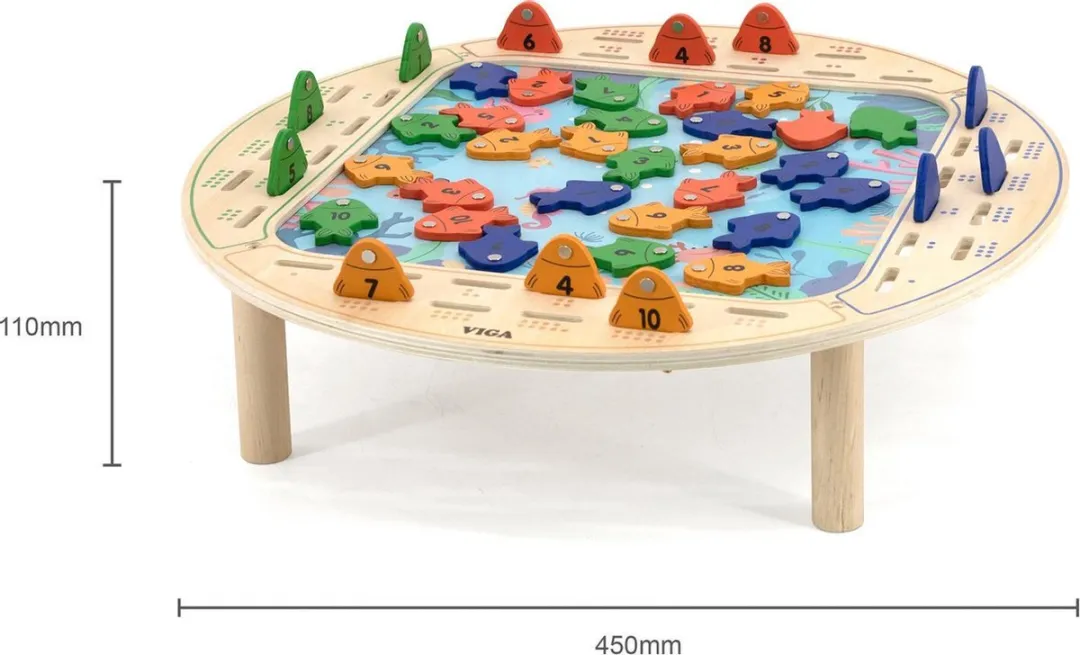 Viga Toys Visspel Junior 45x11cm - 45-delig