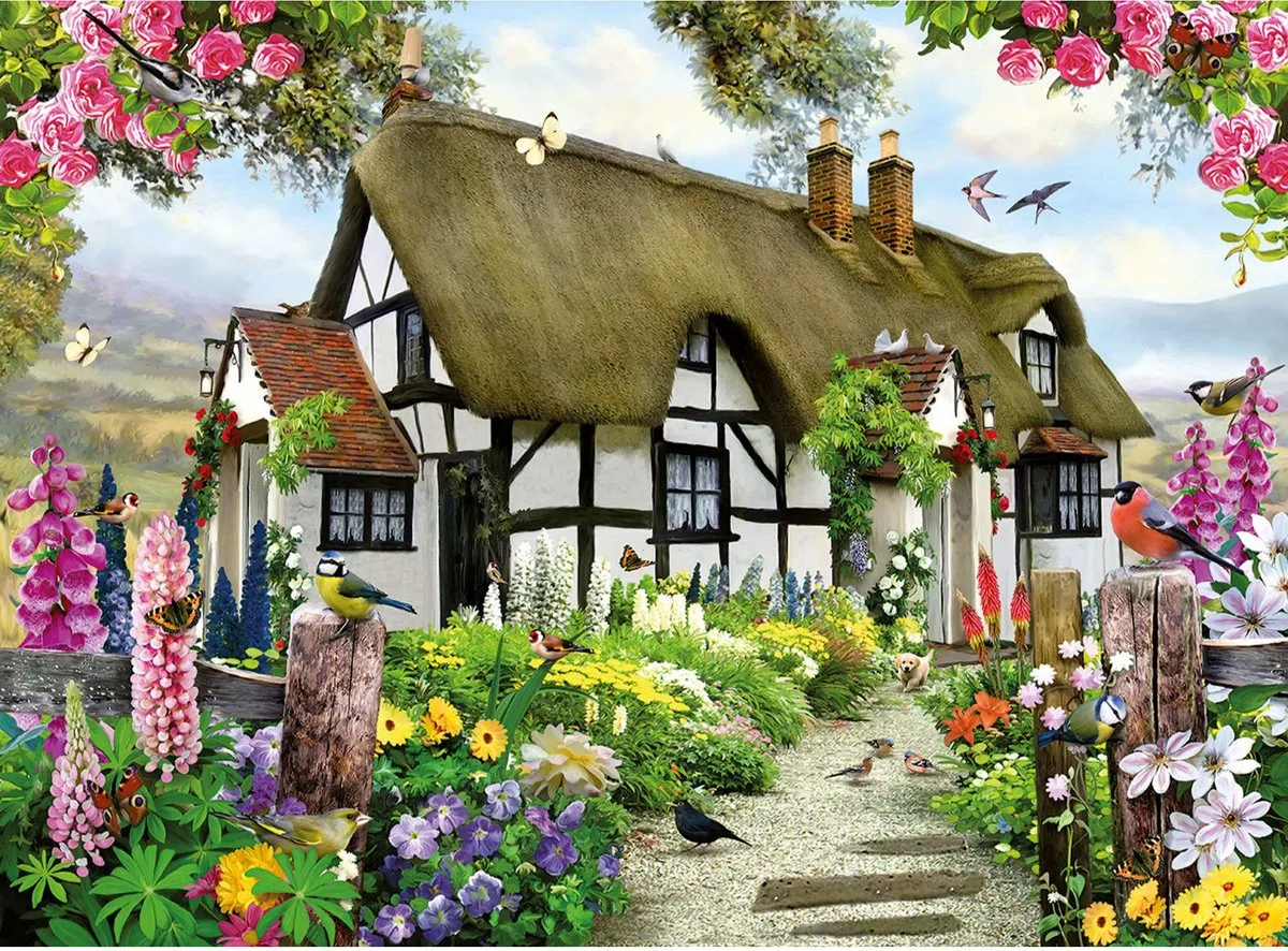 Ravensburger Idyllische Cottage Puzzel 500 Stukjes - Multicolor
