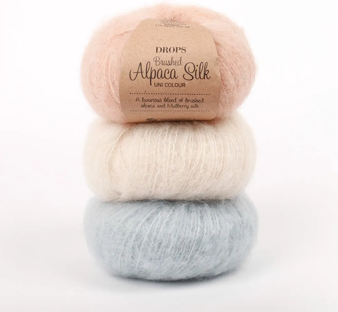 Drops Brushed Alpaca Silk Wol Garen Regenwoud dauw