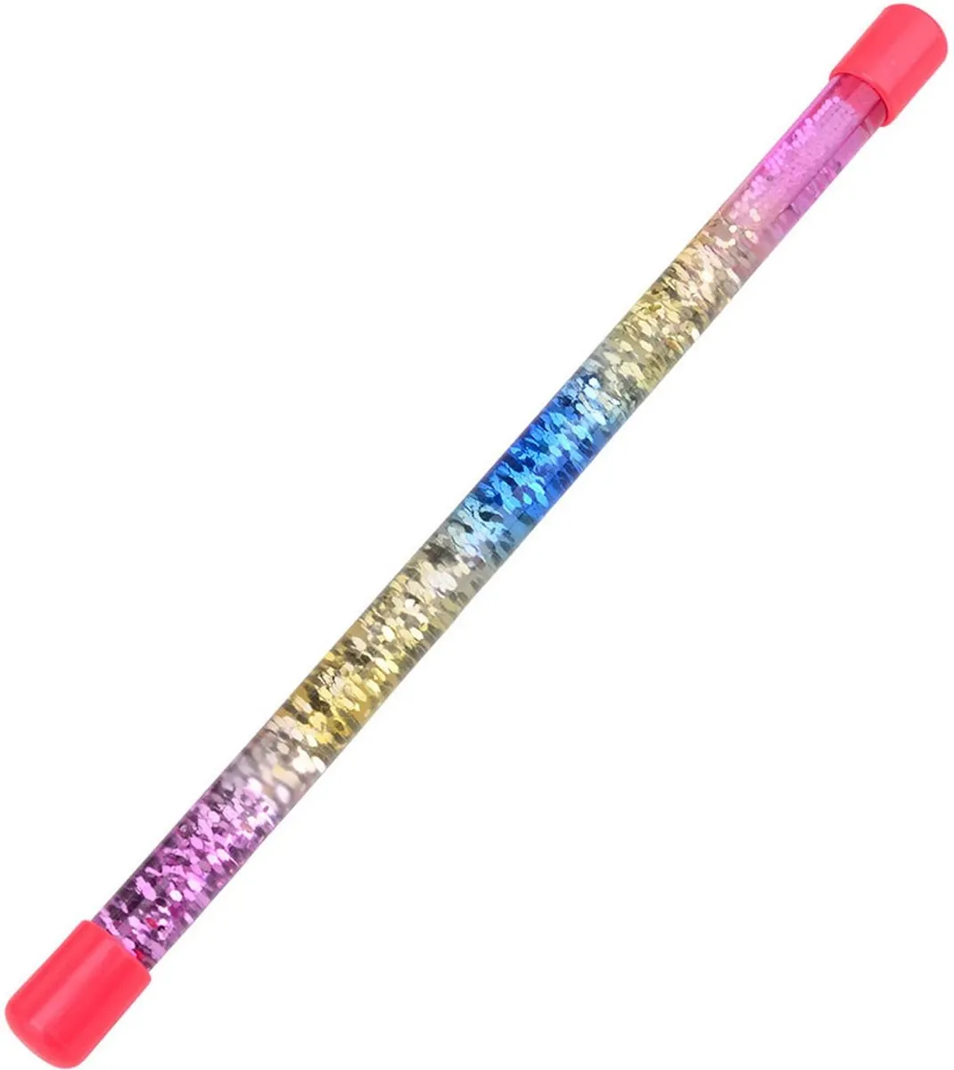 Johntoy Vloeistof Glitter Toverstaf 31cm - Goud/Blauw/Roz