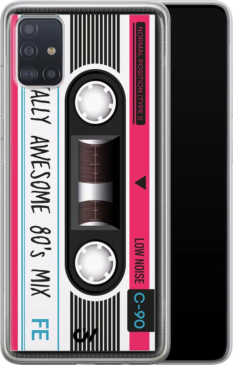 Casevibes Samsung Galaxy A51 Hoesje - Cassette - Zwart
