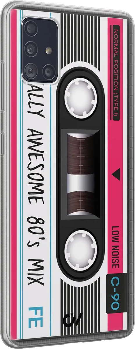 Casevibes Samsung Galaxy A51 Hoesje - Cassette - Zwart
