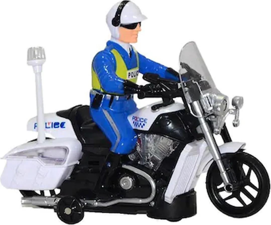 YJ Toys Politiemotor 2688 - 3x AAA - Wit/Blauw