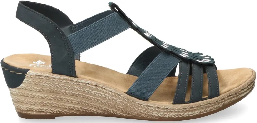 Rieker 62436-14 dames sandalen blauw maat 41
