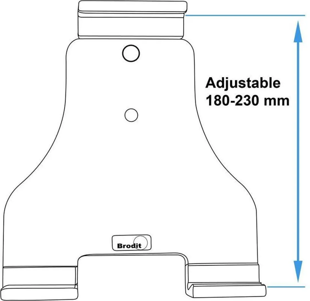 Brodit Universele Tablethouder 180-230mm - Zwart