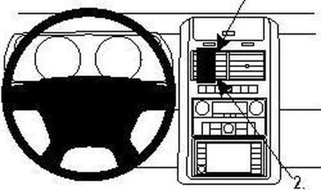 Brodit ProClip 854161 Dodge Journey Center Mount - Zwart