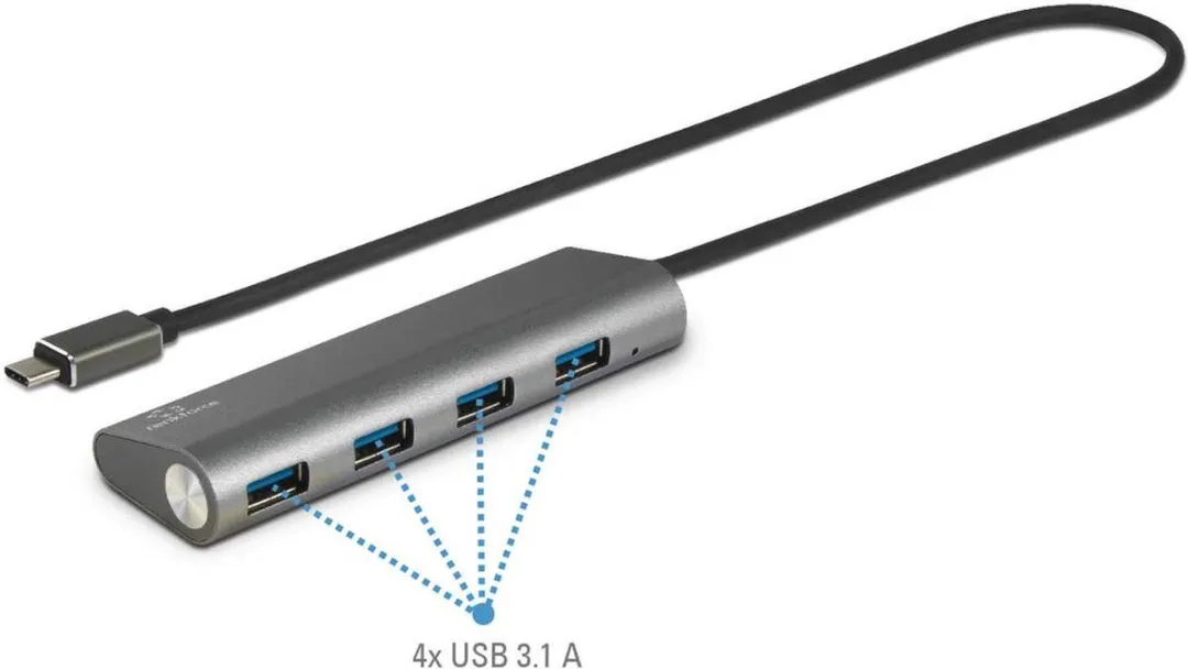 Renkforce RF-3374944 USB-Hub 4 Poorten