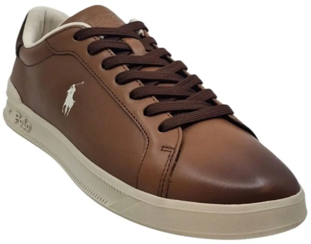 Polo Ralph Lauren Heritage Court II Tan/Ecru | Heren sneaker - afbeelding 2 van 2