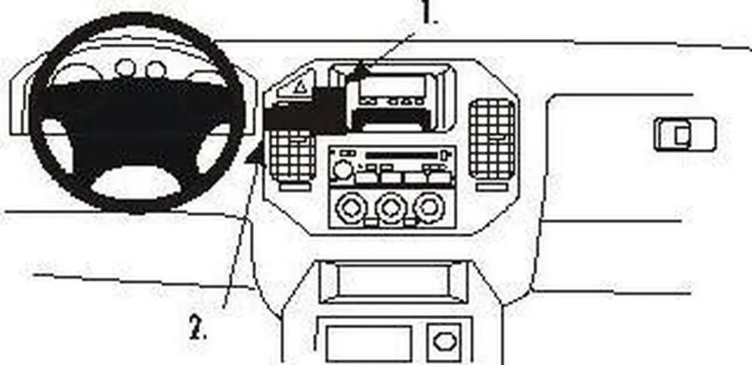 Brodit ProClip 852879 Center Mount - Mitsubishi Pajero 2000-2006