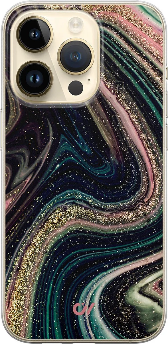Casevibes Hoesje iPhone 14 Pro Marble Twilight