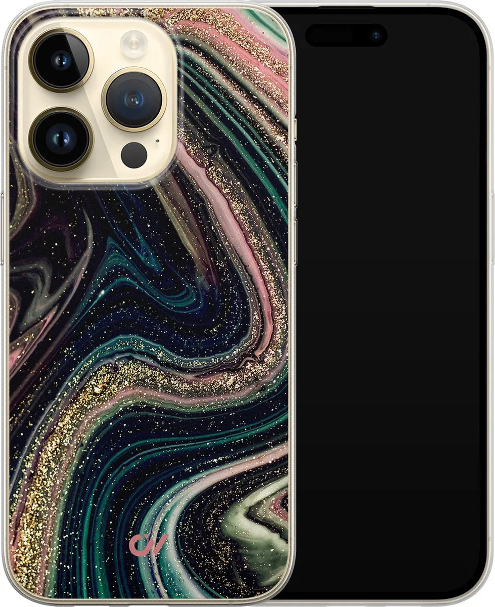 Casevibes Hoesje iPhone 14 Pro Marble Twilight - A/14P/UV/006
