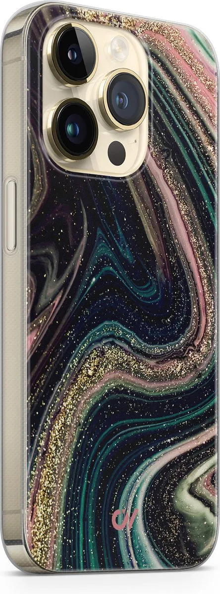 Casevibes Hoesje iPhone 14 Pro Marble Twilight - A/14P/UV/006