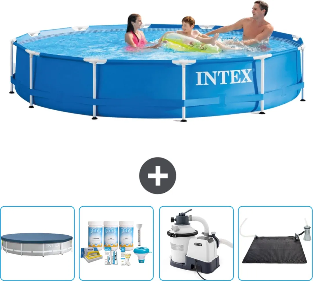 Intex 28210NP-Blauw Rond Frame Zwembad 366x76cm