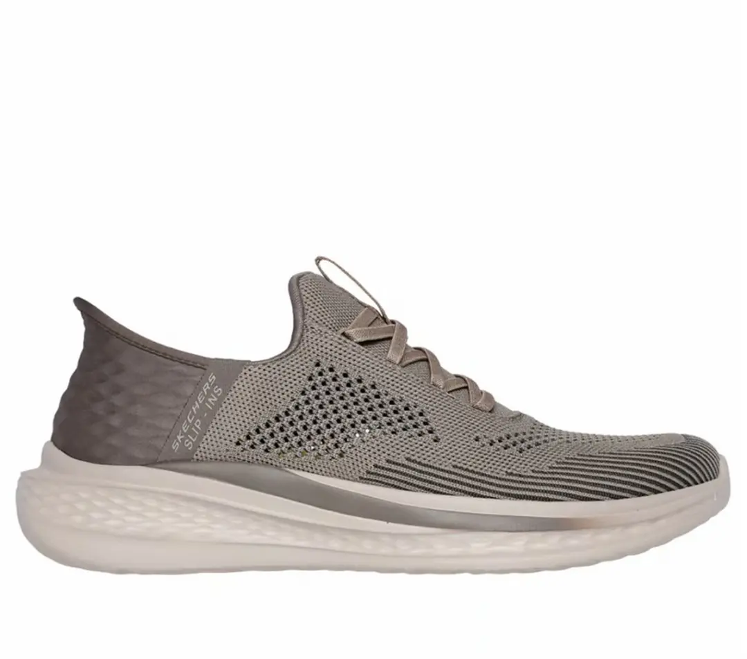 Buty Męskie SKECHERS SLADE QUINTO 210810-KHK Beżowe 44