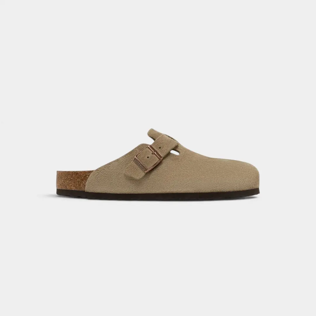 Birkenstock Boston Soft Footbed Suede Taupe
