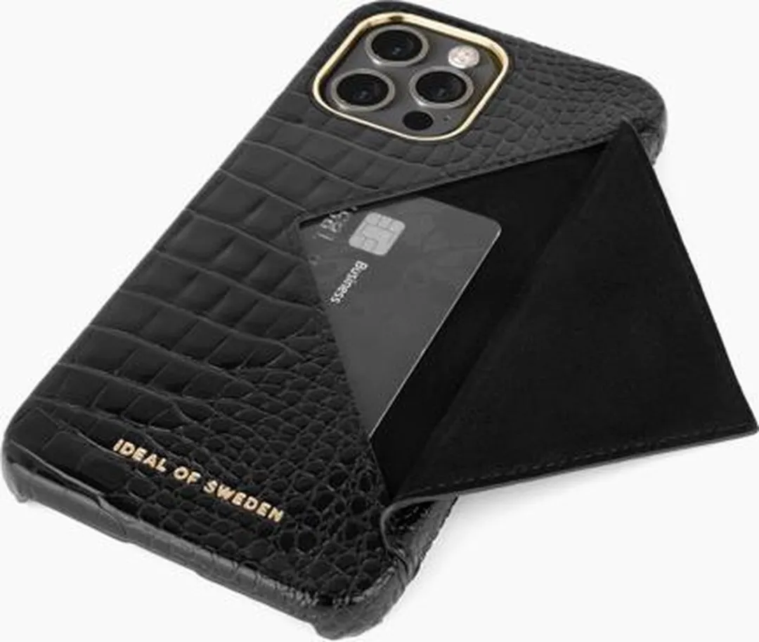 iDeal of Sweden Statement Case Flap Pocket iPhone 12/12 Pro - 3 Pasjes - Zwart - afbeelding 3 van 4