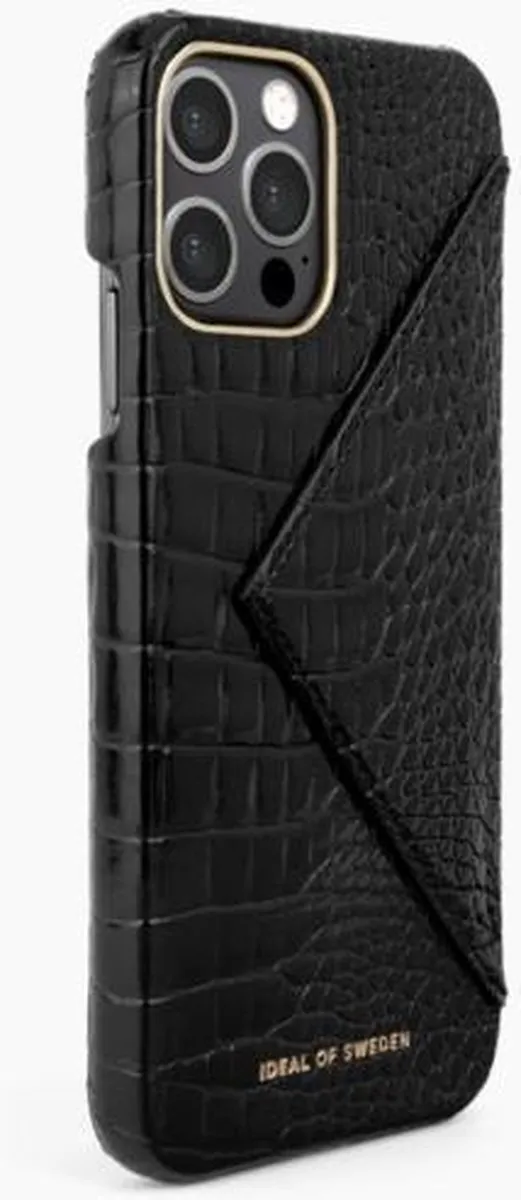 iDeal of Sweden Statement Case Flap Pocket iPhone 12/12 Pro - 3 Pasjes - Zwart - afbeelding 4 van 4