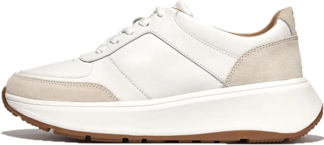 FitFlop F-Mode Suede/Leren Sneakers Wit - afbeelding 2 van 6