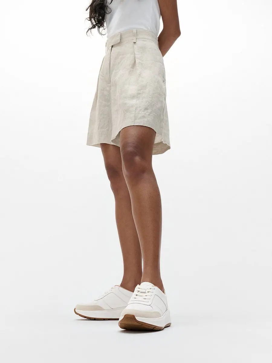 FitFlop F-Mode Suede/Leren Sneakers Wit - afbeelding 6 van 6