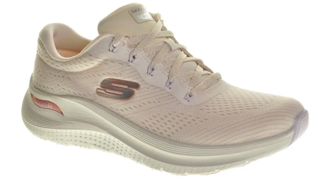 Skechers Arch Fit 2.0 Big League Dames Sneakers - Naturel - afbeelding 2 van 6