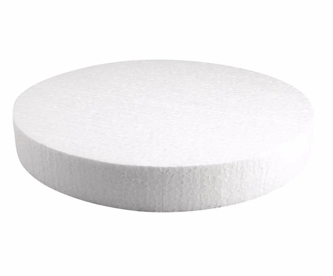 Rayher Piepschuim Schijven Ø30cm x 4cm - 5 Stuks - Wit