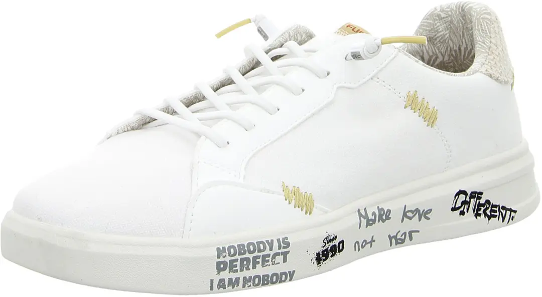 Fusion ALEX washed canvas white heren sneakers wit maat 40